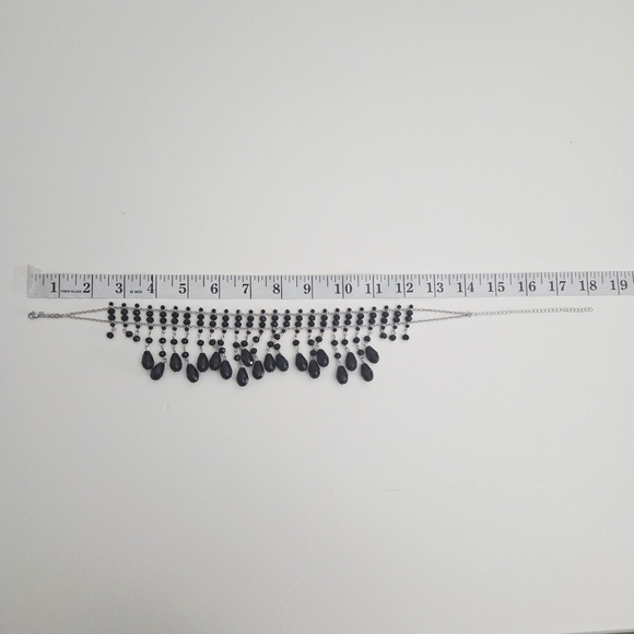 Black Beaded Choker Necklace - Picture 7 of 7